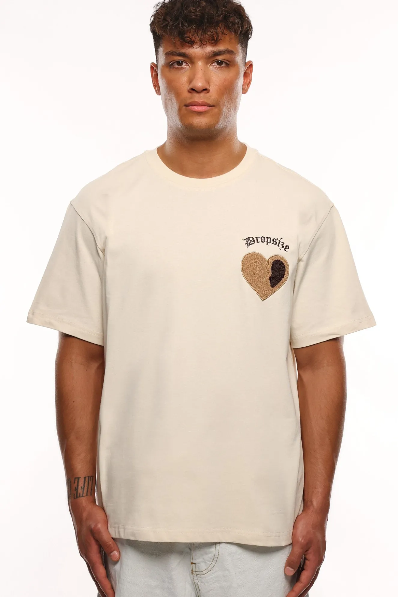 HEAVY OVERSIZE BROKEN HEART V2 T-SHIRT WHITE