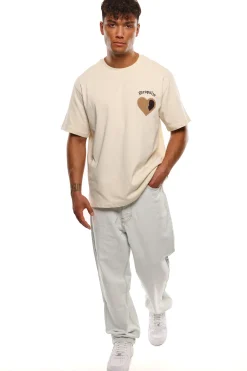 HEAVY OVERSIZE BROKEN HEART V2 T-SHIRT WHITE