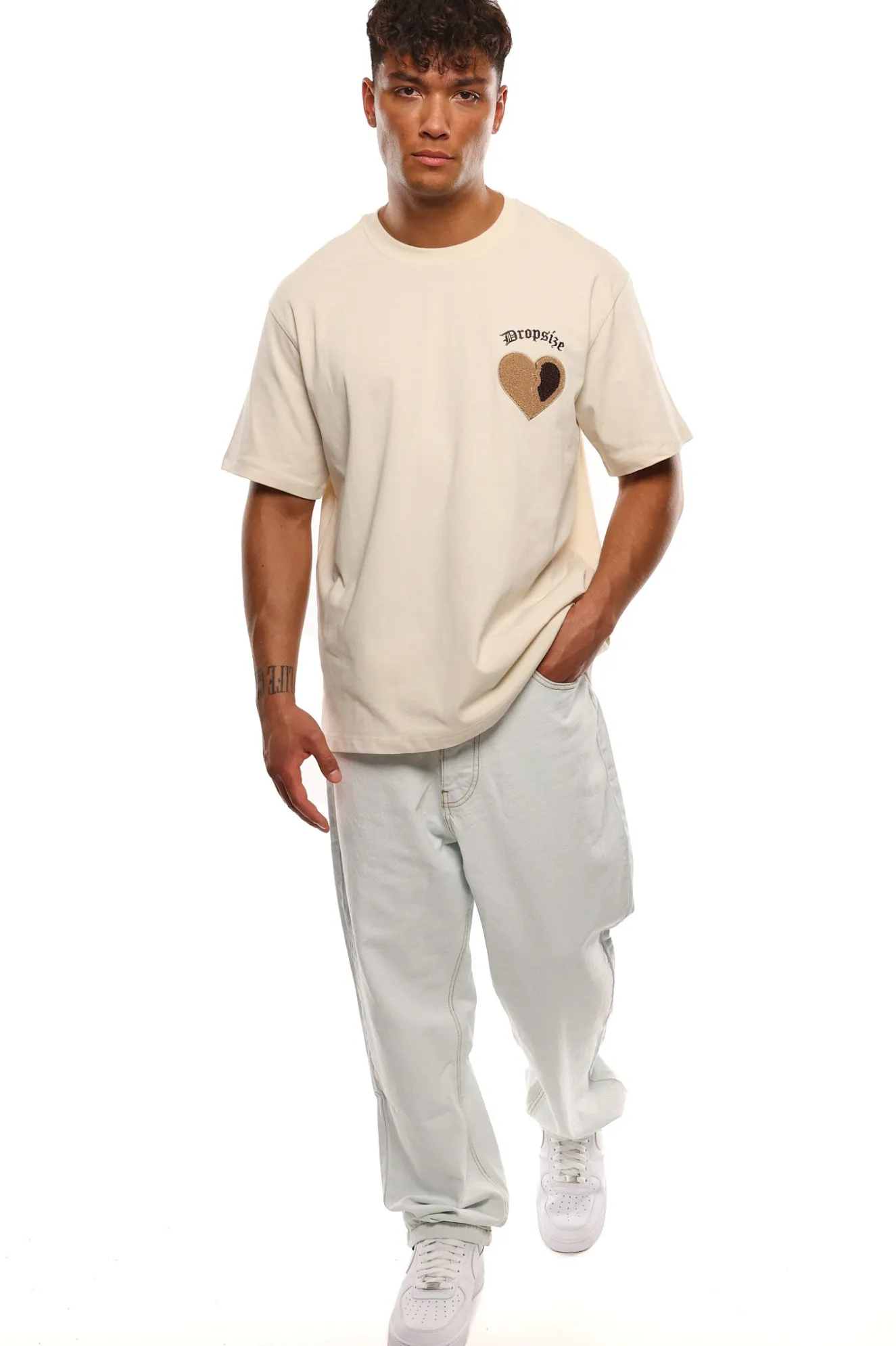 HEAVY OVERSIZE BROKEN HEART V2 T-SHIRT WHITE