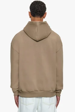 HEAVY OVERSIZE BUBBLE LOGO HOODIE SILVER MINK