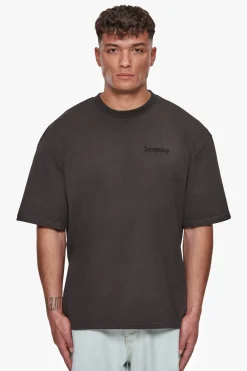 HEAVY OVERSIZE CARESS DOVES T-SHIRT WASHED BLACK