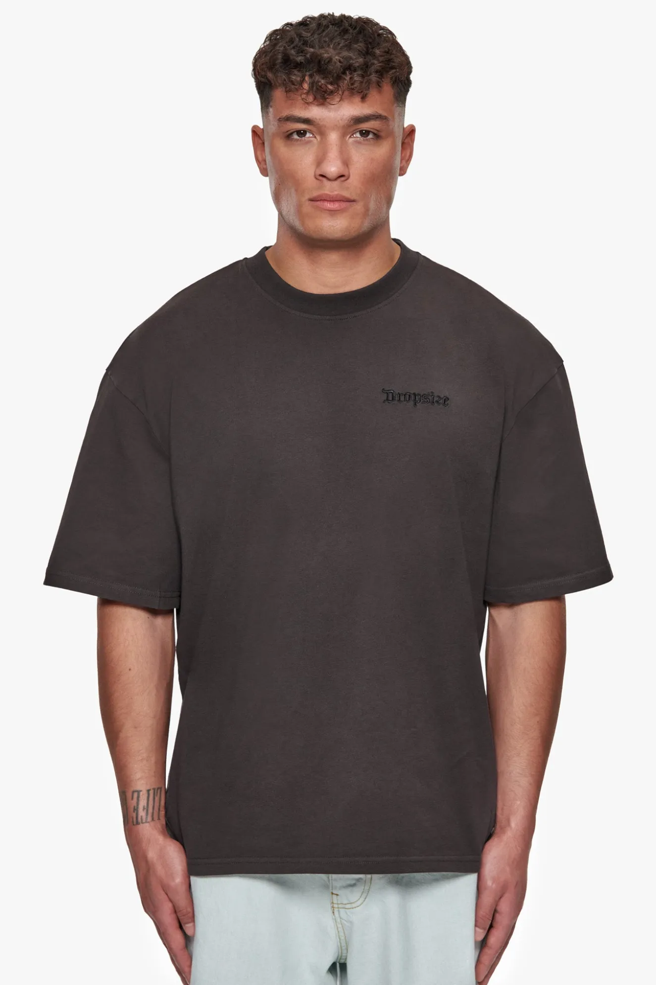 HEAVY OVERSIZE CARESS DOVES T-SHIRT WASHED BLACK
