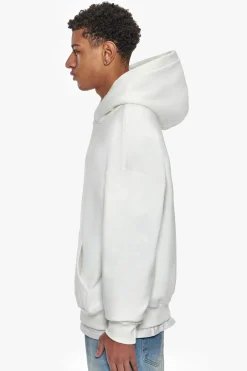 HEAVY OVERSIZE CENTER HD HOODIE CREAM WHITE