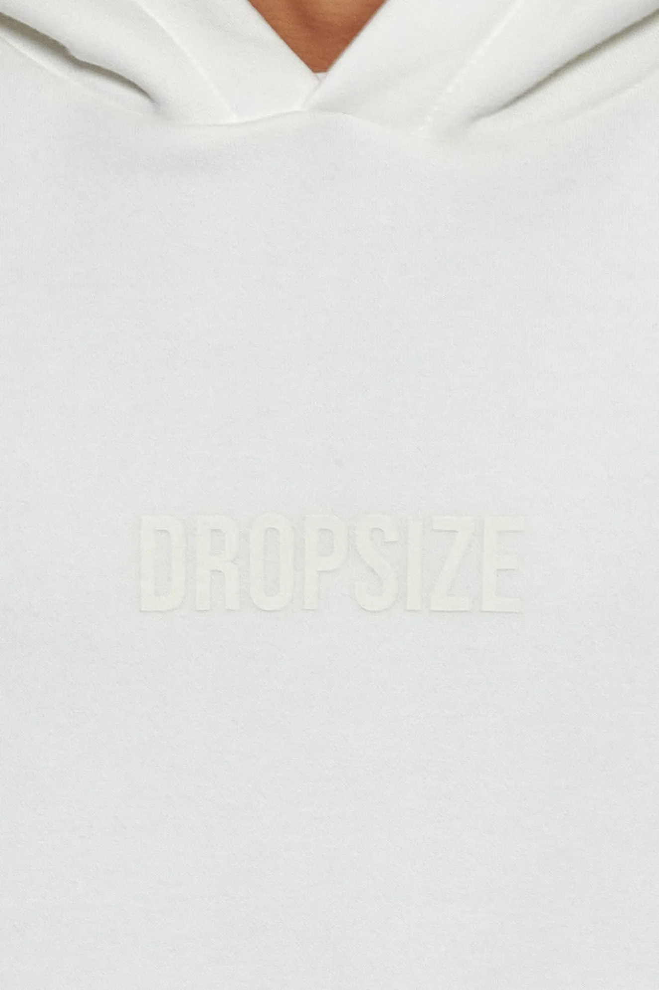 HEAVY OVERSIZE CENTER HD HOODIE CREAM WHITE
