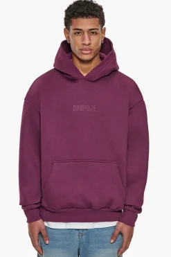 HEAVY OVERSIZE CENTER HD HOODIE GRAPE WINE