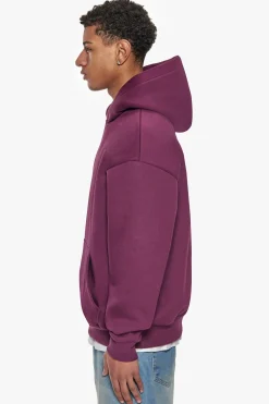 HEAVY OVERSIZE CENTER HD HOODIE GRAPE WINE