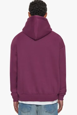 HEAVY OVERSIZE CENTER HD HOODIE GRAPE WINE