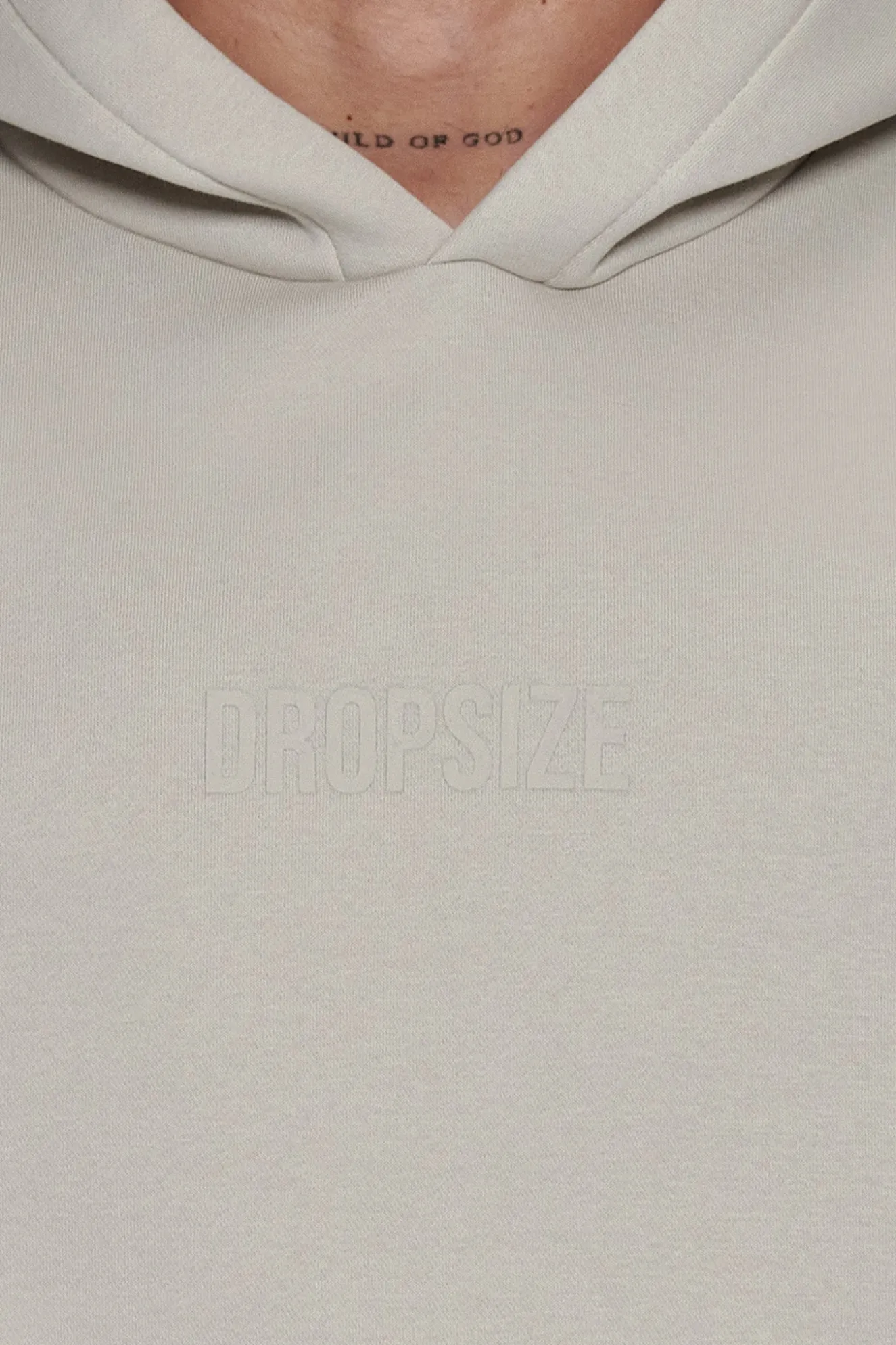 HEAVY OVERSIZE CENTER HD HOODIE MOON BEAM