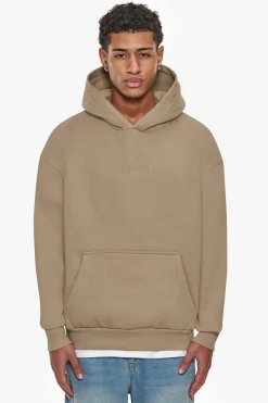 HEAVY OVERSIZE CENTER HD HOODIE WEATHERED TEAK
