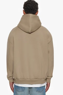 HEAVY OVERSIZE CENTER HD HOODIE WEATHERED TEAK