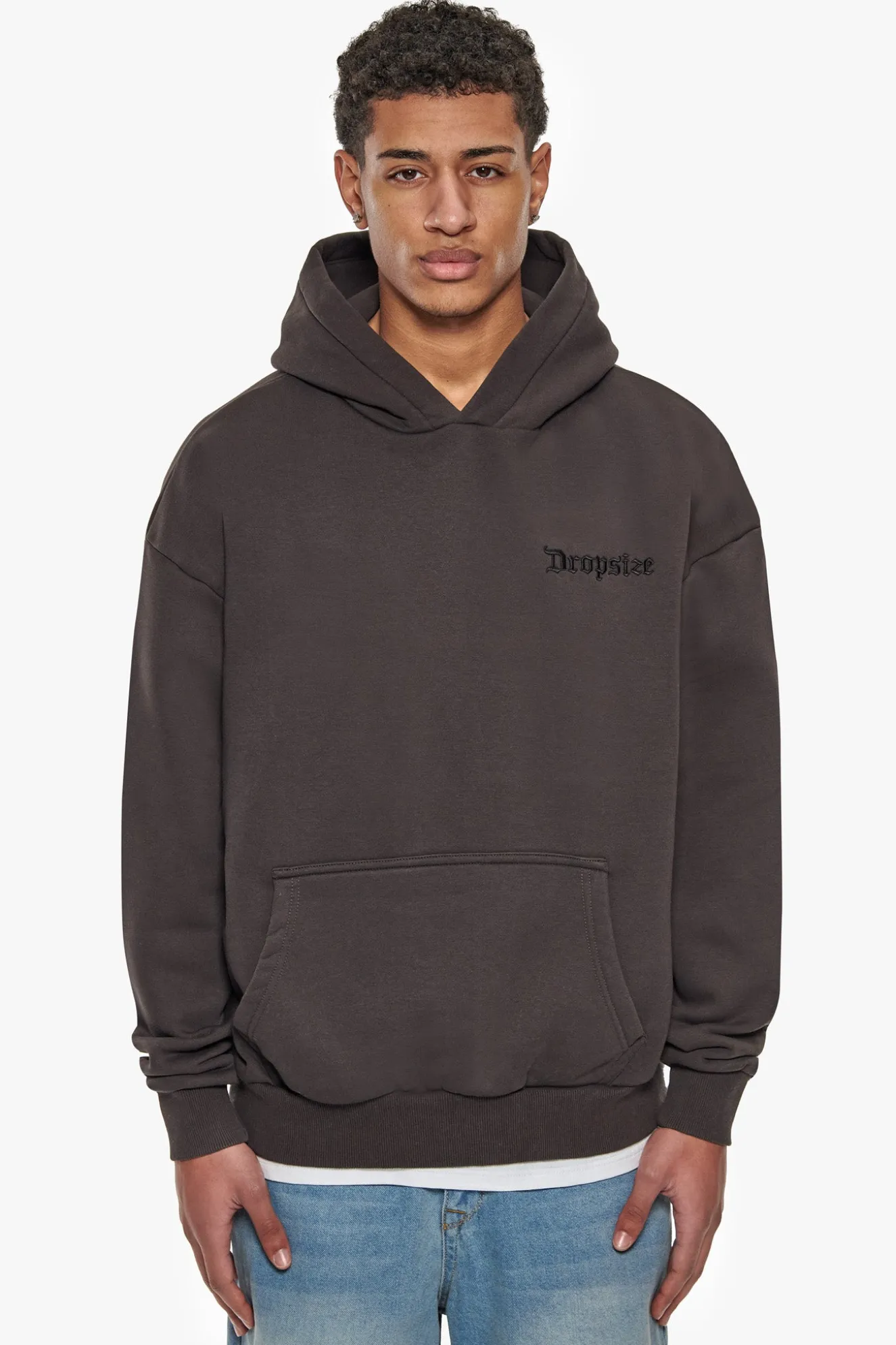 HEAVY OVERSIZE CHERRY FLOWERS HOODIE WASHED BLACK