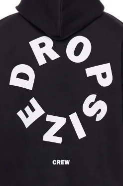 HEAVY OVERSIZE CIRCLE BLOCK HOODIE BLACK
