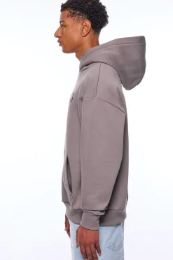 HEAVY OVERSIZE CIRCLE BLOCK HOODIE DRIFTWOOD