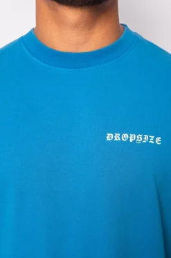 HEAVY OVERSIZE CIRCLE DESIGN T-SHIRT ROYAL BLUE