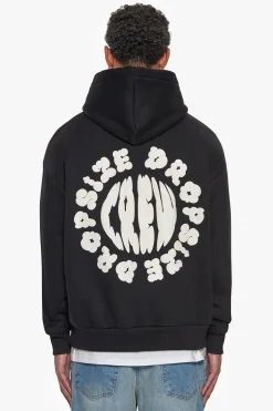 HEAVY OVERSIZE CLOUD CREW HOODIE BLACK