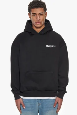 HEAVY OVERSIZE CLOUD CREW HOODIE BLACK