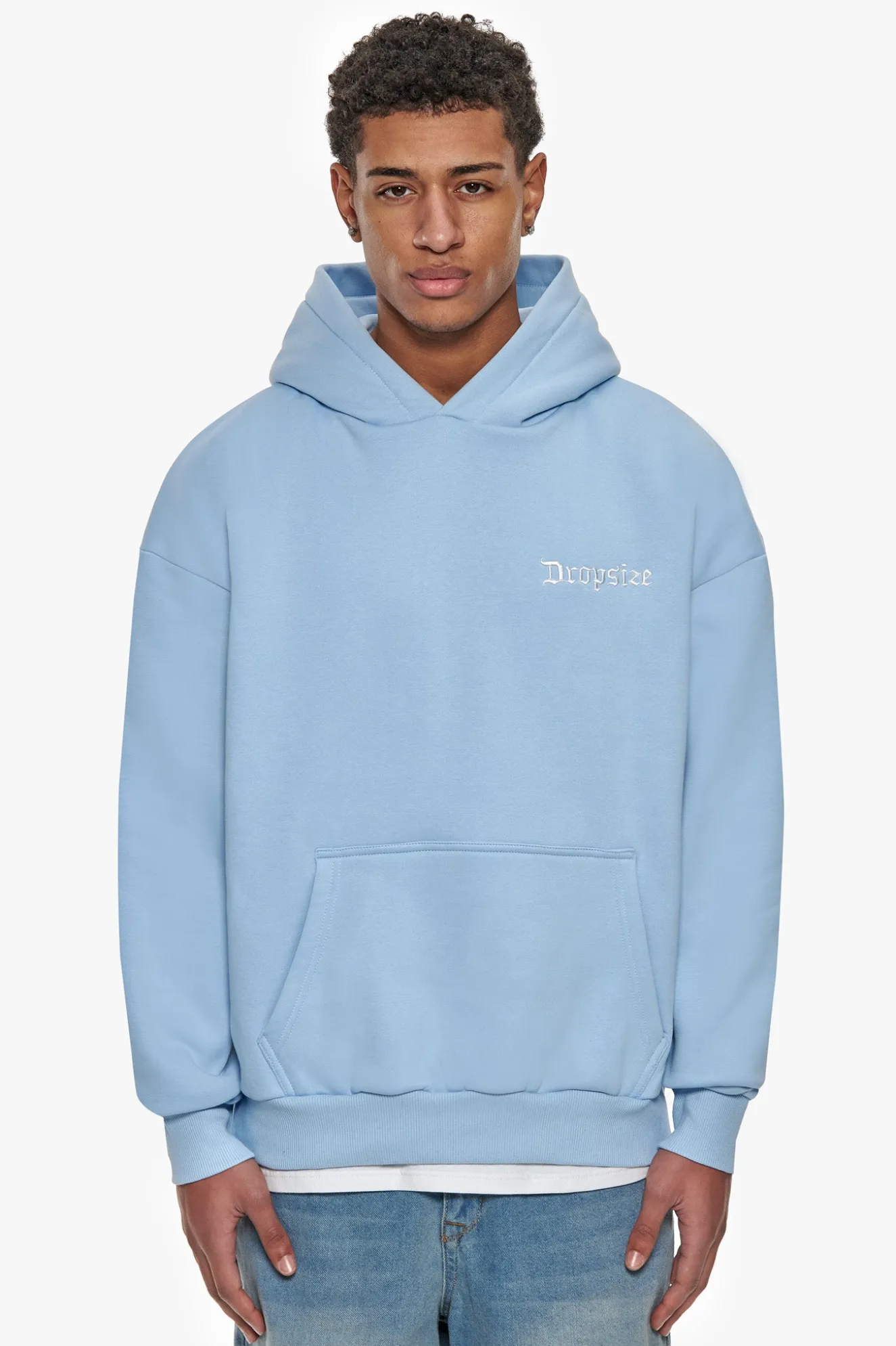 HEAVY OVERSIZE CLOUD CREW HOODIE BABY BLUE