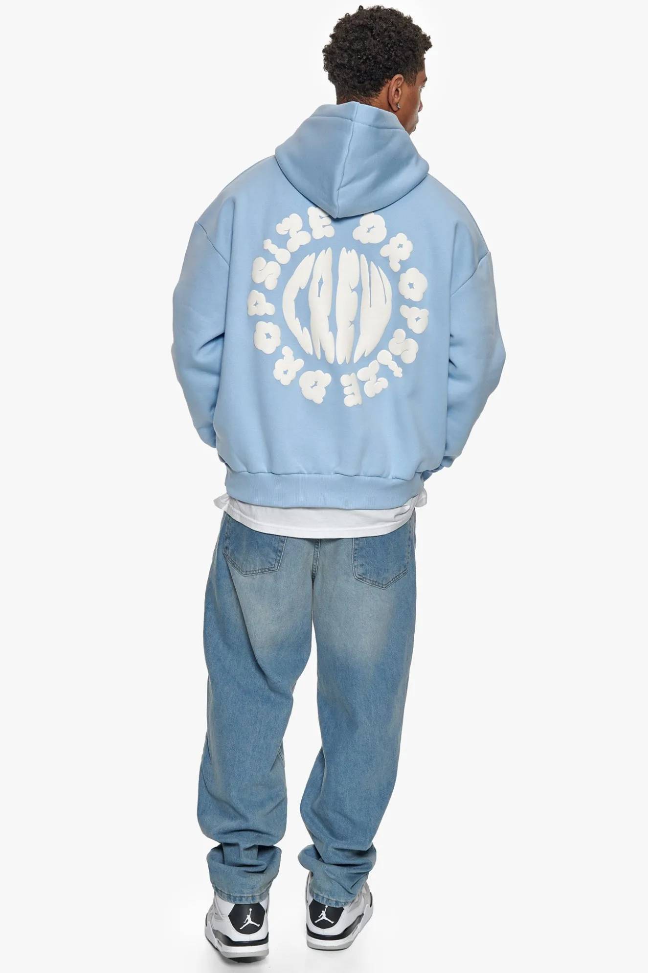 HEAVY OVERSIZE CLOUD CREW HOODIE BABY BLUE
