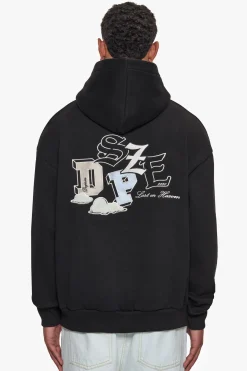 HEAVY OVERSIZE CLOUD STYLE HOODIE BLACK