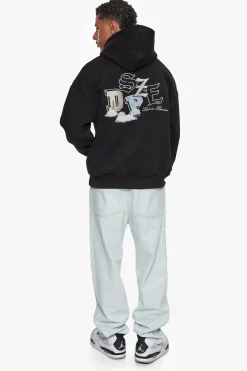 HEAVY OVERSIZE CLOUD STYLE HOODIE BLACK