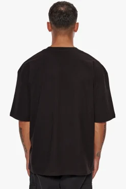HEAVY OVERSIZE COLOUR TWIST T-SHIRT BLACK