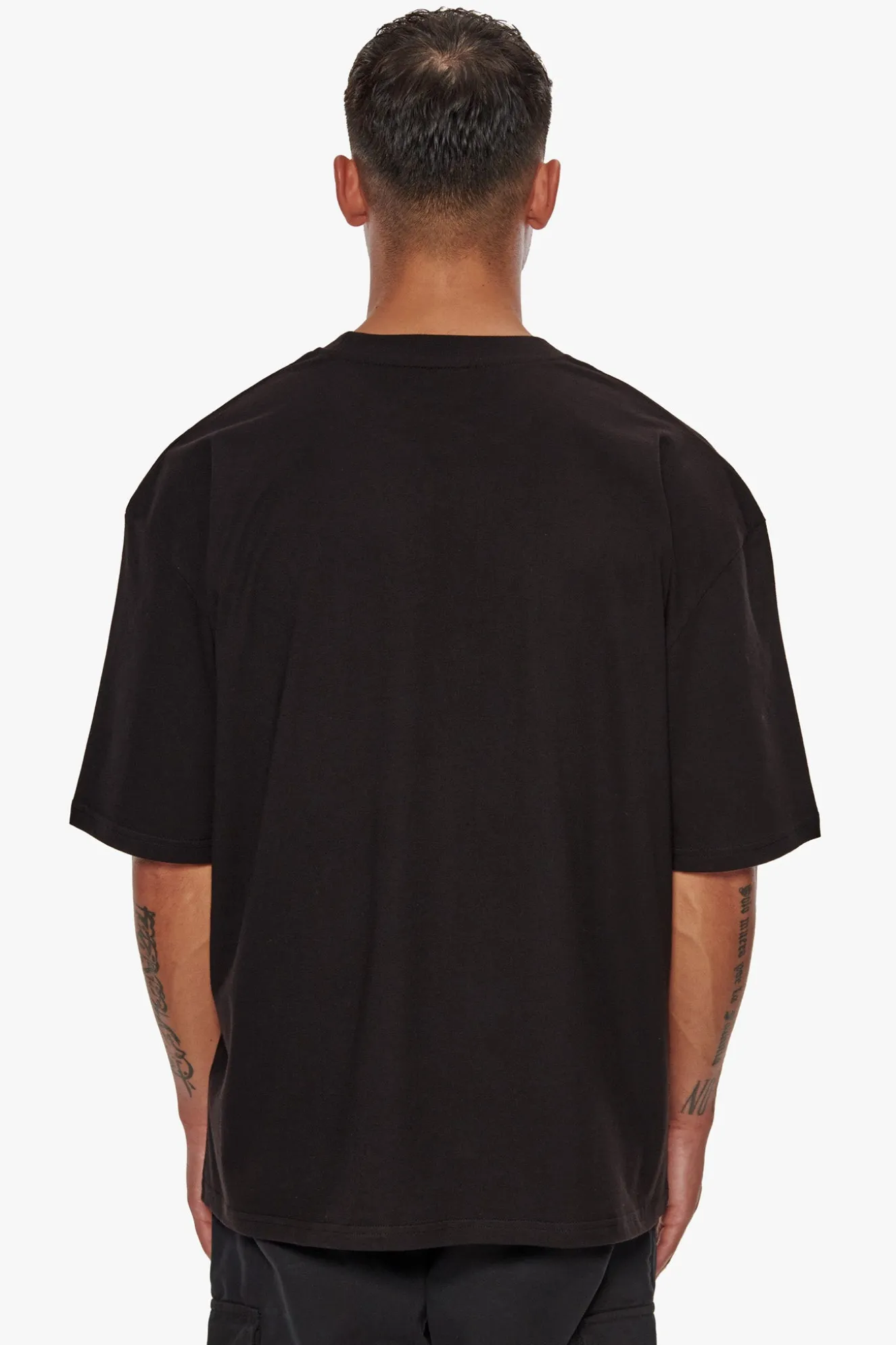 HEAVY OVERSIZE COLOUR TWIST T-SHIRT BLACK