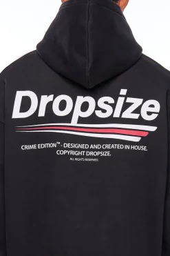 HEAVY OVERSIZE COPYRIGHT HOODIE BLACK