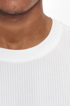 HEAVY OVERSIZE COTTON PATCH T-SHIRT CREAM WHITE