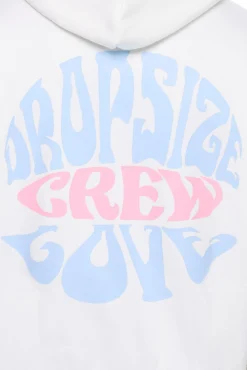 HEAVY OVERSIZE CREW LOVE HOODIE CREAM WHITE