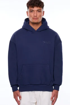 HEAVY OVERSIZE CREW LOVE HOODIE BLACK IRIS