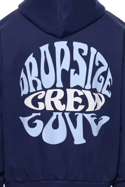 HEAVY OVERSIZE CREW LOVE HOODIE BLACK IRIS
