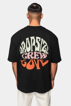 HEAVY OVERSIZE ''CREW LOVE'' T-SHIRT BLACK