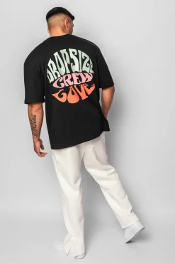 HEAVY OVERSIZE ''CREW LOVE'' T-SHIRT BLACK