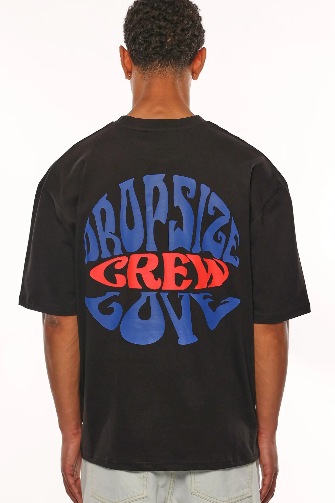 HEAVY OVERSIZE CREW LOVE T-SHIRT BLACK