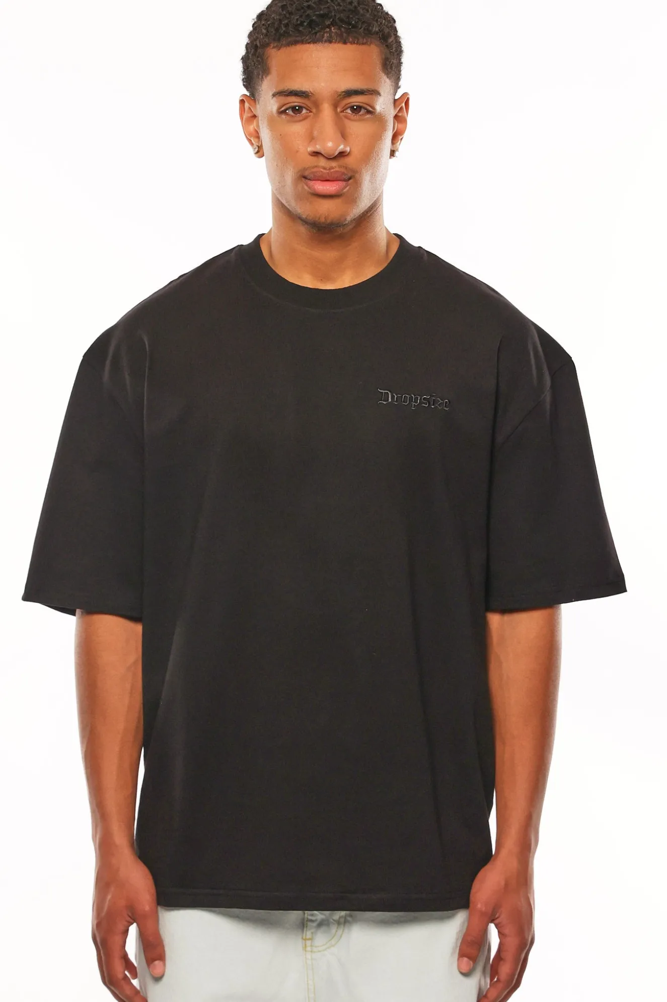 HEAVY OVERSIZE CREW LOVE T-SHIRT BLACK