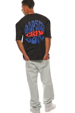 HEAVY OVERSIZE CREW LOVE T-SHIRT BLACK