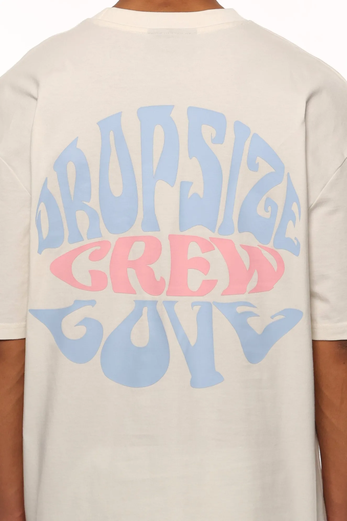 HEAVY OVERSIZE CREW LOVE T-SHIRT CREAM WHITE