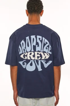 HEAVY OVERSIZE CREW LOVE T-SHIRT BLACK IRIS