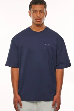 HEAVY OVERSIZE CREW LOVE T-SHIRT BLACK IRIS