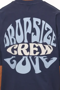 HEAVY OVERSIZE CREW LOVE T-SHIRT BLACK IRIS