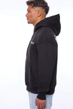 HEAVY OVERSIZE CREW ONLY HOODIE BLACK