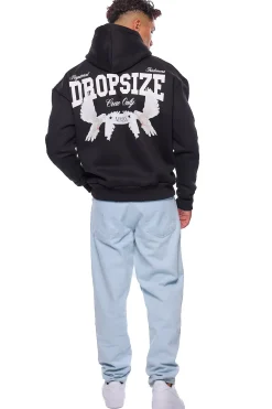 HEAVY OVERSIZE CREW ONLY HOODIE BLACK