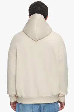 HEAVY OVERSIZE CRIME OUTLINE HOODIE COCONUT MILK