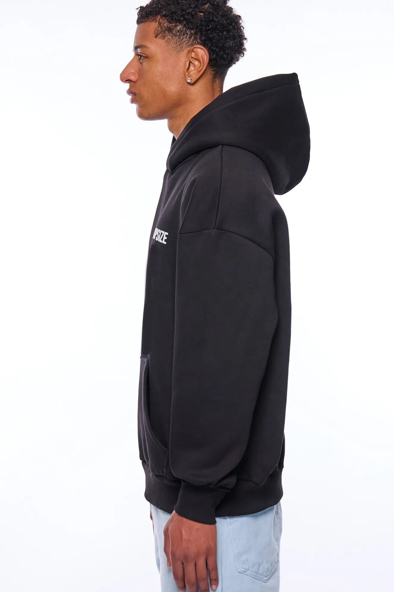 HEAVY OVERSIZE CRIME RINGS HOODIE BLACK