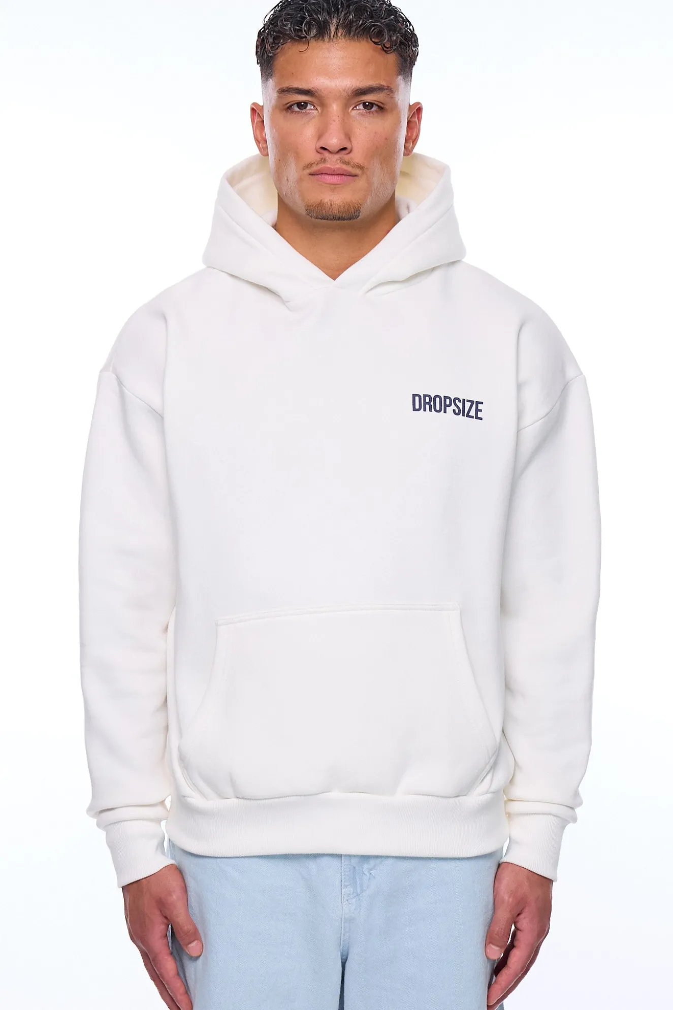 HEAVY OVERSIZE CRIME RINGS HOODIE CREAM WHITE