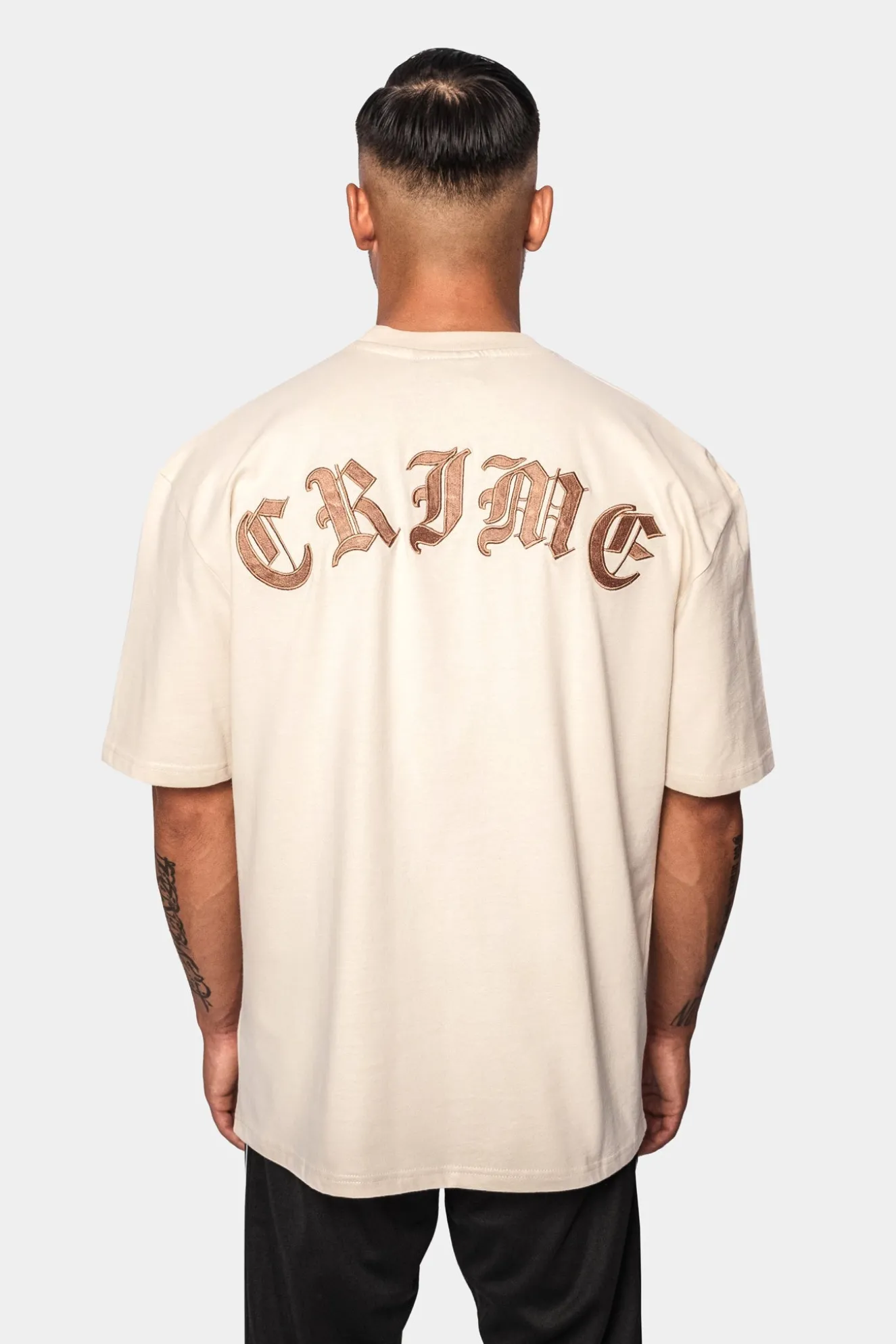 HEAVY OVERSIZE CRIME T-SHIRT COCONUT MILK