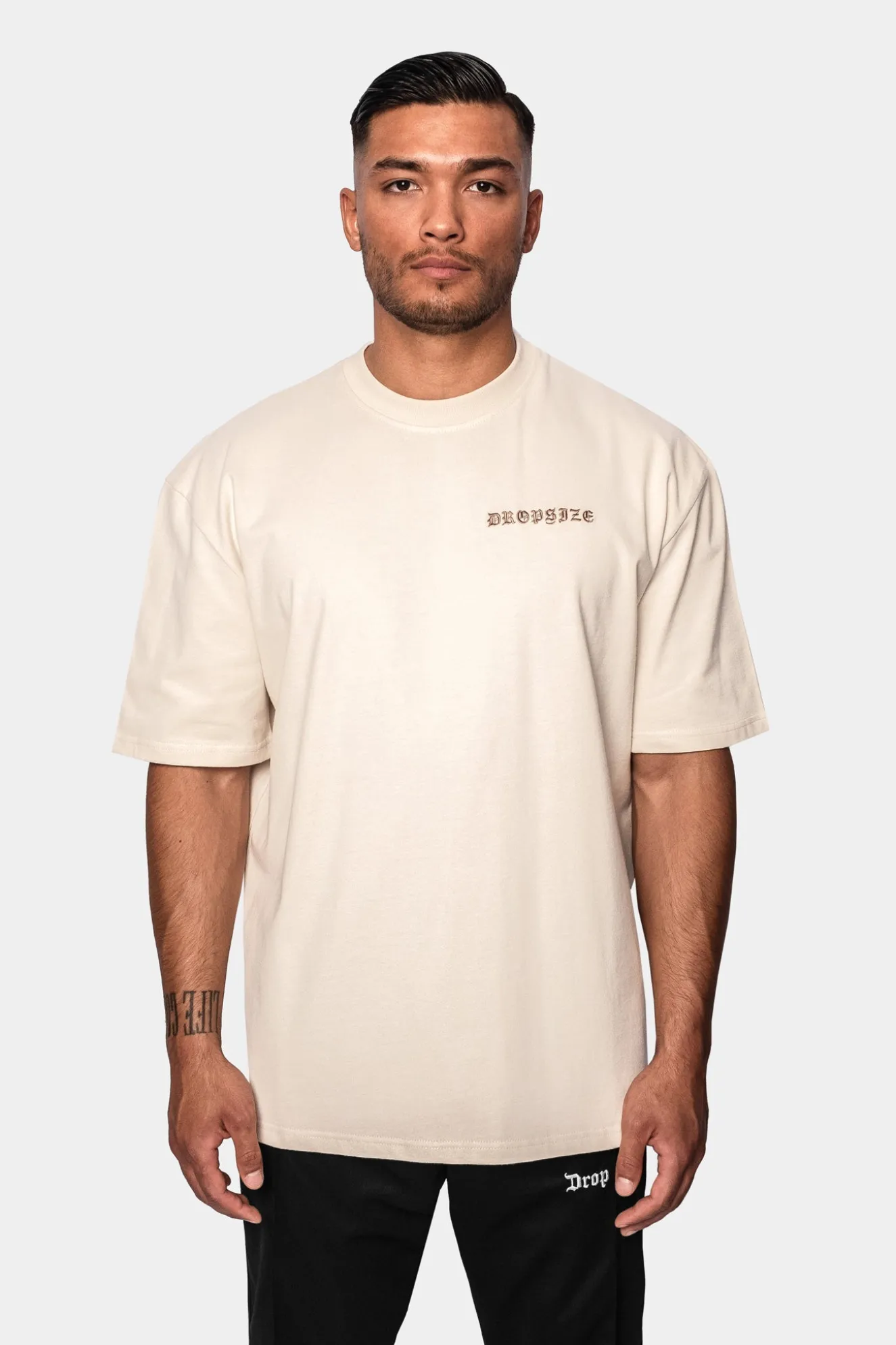 HEAVY OVERSIZE CRIME T-SHIRT COCONUT MILK