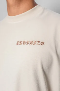 HEAVY OVERSIZE CRIME T-SHIRT COCONUT MILK