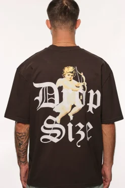 HEAVY OVERSIZE CUPIDO T-SHIRT WASHED BLACK