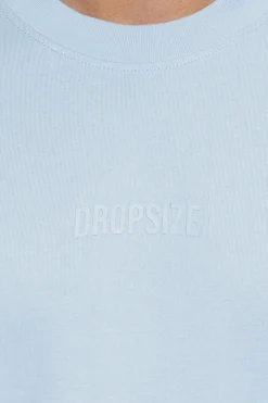 HEAVY OVERSIZE CURVED HD LOGO T-SHIRT BABY BLUE